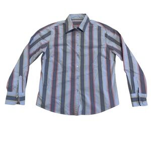 Women's Striped Button-Down Shirt - Size Medium